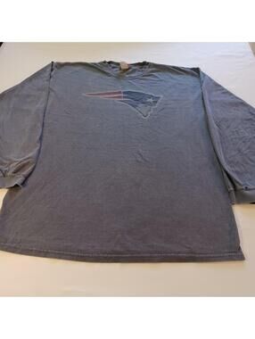 NFL New England Patriots Football Graphic Grey Long Sleeve T-Shirt Men's Size XL